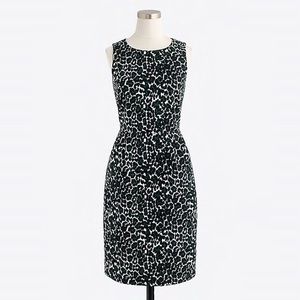 J. Crew Factory Cotton Sheath Leopard Dress